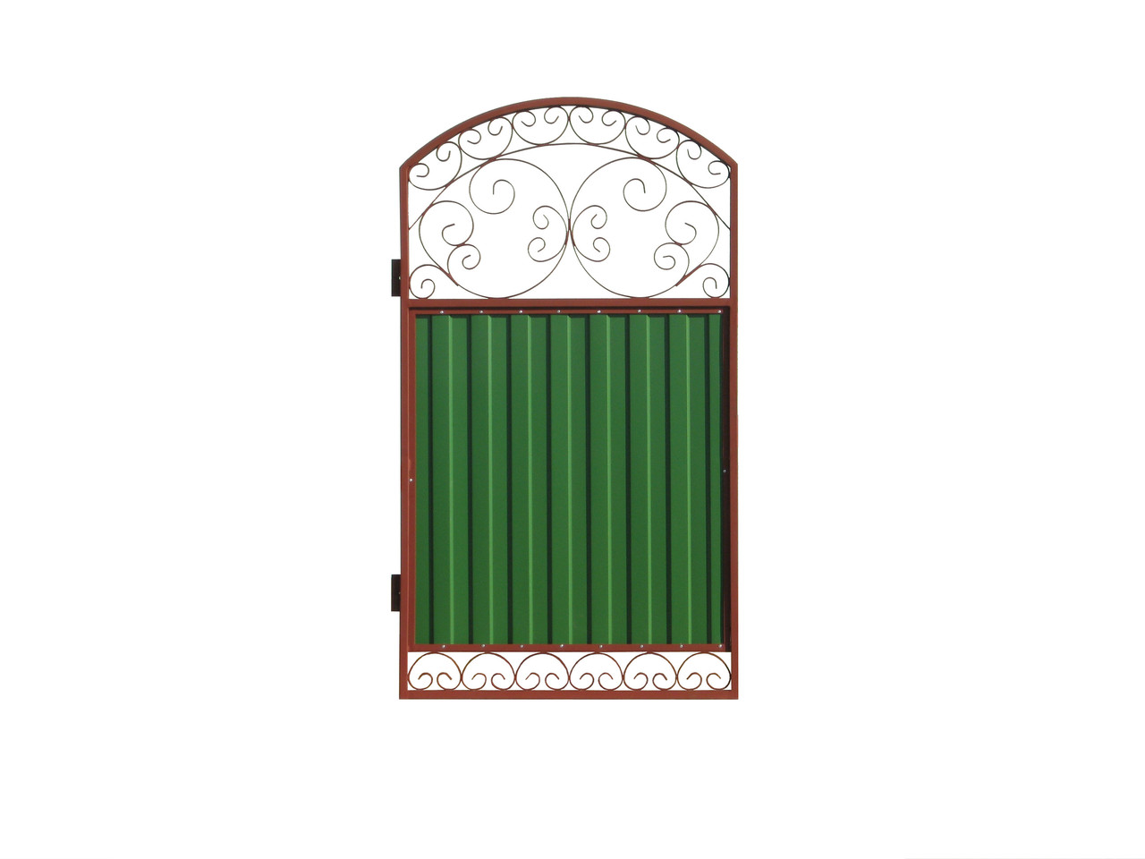 Металлическая калитка с элементами ковки №11