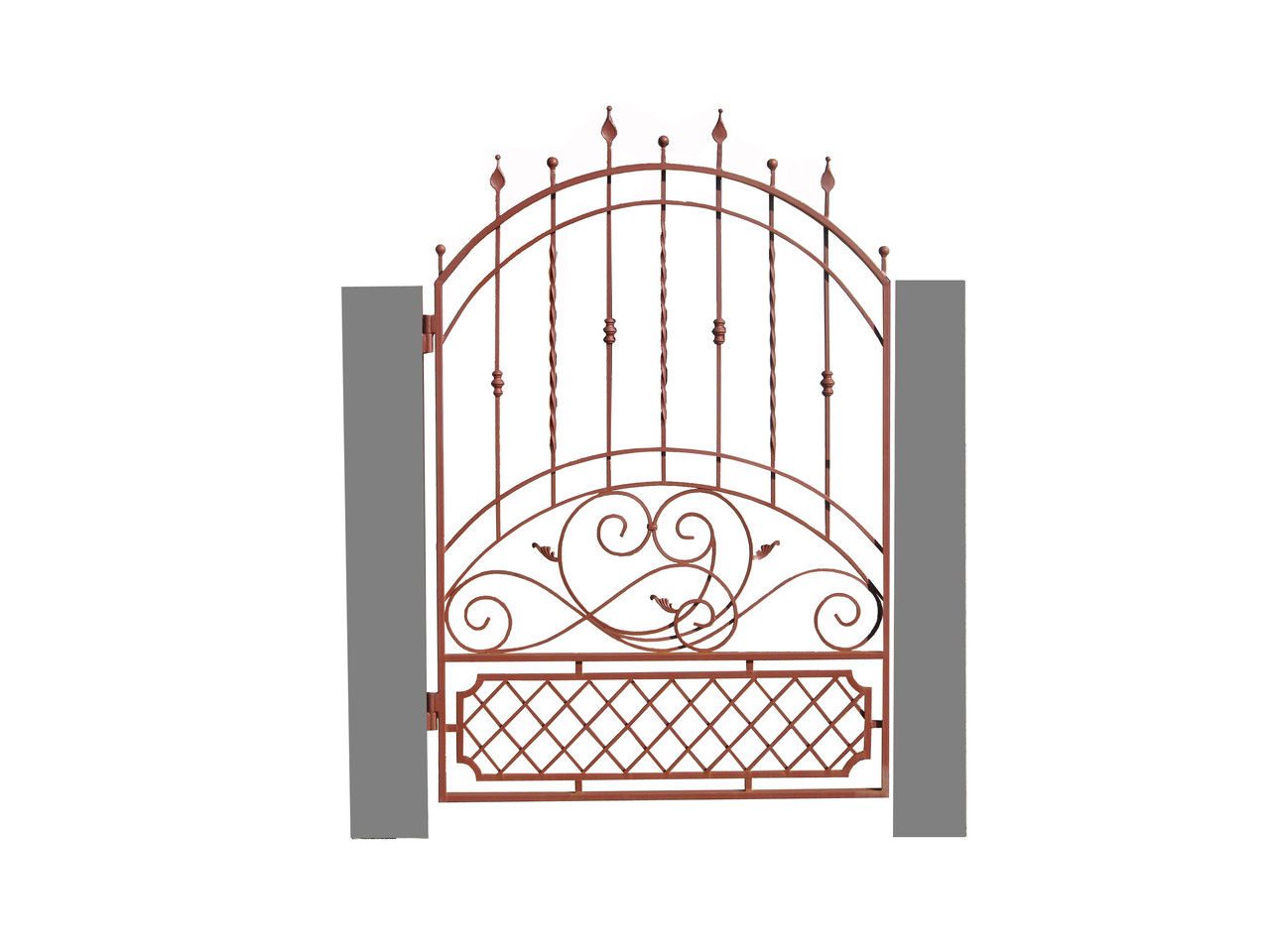 Художественная кованая калитка №13