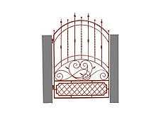Художественная кованая калитка №13