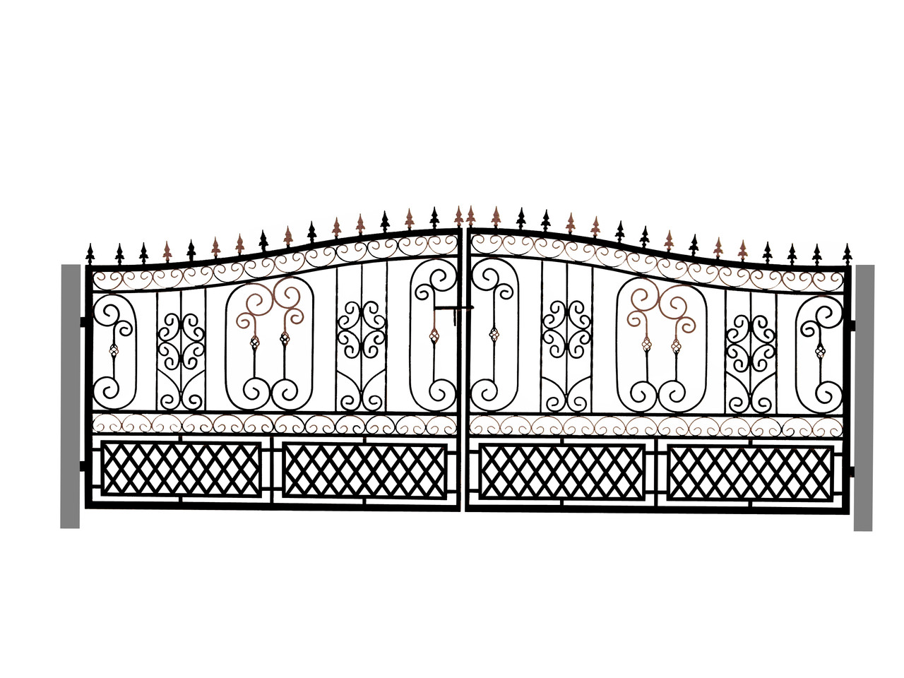 Классические кованые воротам №17 - фото 1 - id-p112745814