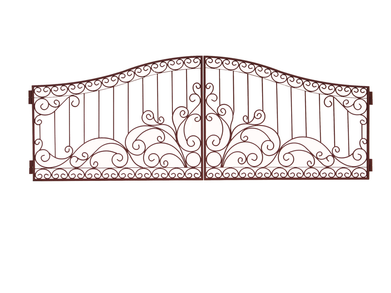 Железные ворота с коваными элементами №20 - фото 1 - id-p112745843