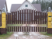 Кованые ворота для дачи №21