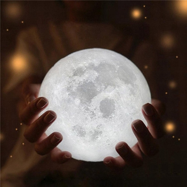Лампа ночник Луна объемная 3 D Moon Lamp 15см, 7 режимов подсветки, пульт - фото 4 - id-p112745924