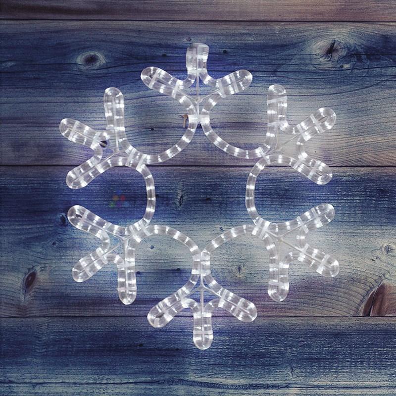 Фигура "Снежинка" цвет ТЕПЛЫЙ БЕЛЫЙ, размер 45*38 см NEON-NIGHT