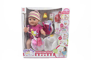 Кукла-пупс Baby doll интерактивная 9 функций (пьет, писает, спит и плачет) арт.8199