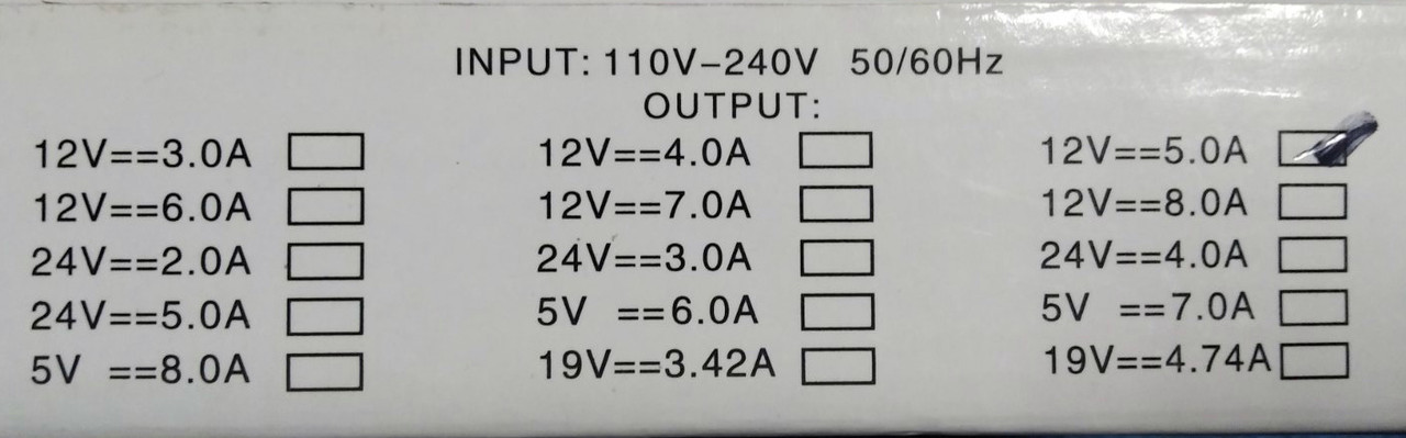 Адаптер питания AC/DC ADAPTOR 12V 6.0A - фото 2 - id-p112768999