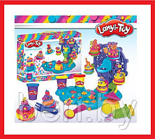 LY10013 Набор для лепки Lanyi-Toy "Пироженки", 5 цветов, набор пластилина с аксессуарами, набор для творчества