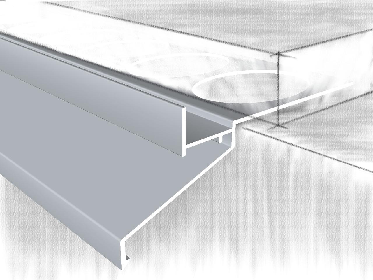 Отлив для балконов и открытых терас. 260-01 анодированный серебро 270 см - фото 1 - id-p112791750