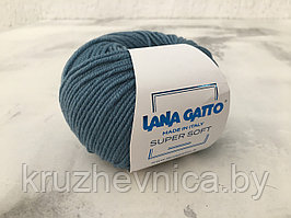 Пряжа Lana Gatto Super Soft (100% мериносовая шерсть), 50г/125 м, цвет 8947 bluestone