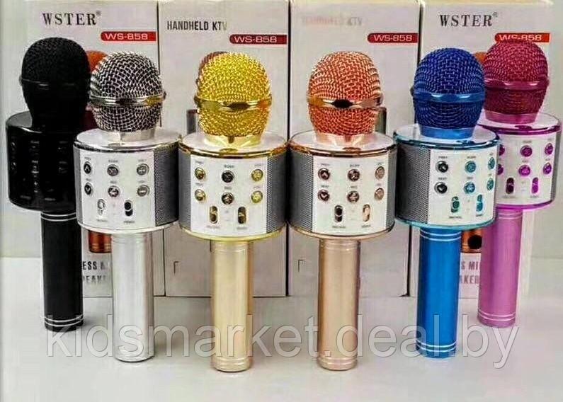 Караоке-микрофон WSTER WS-858 расцветки в ассортименте - фото 1 - id-p112845338