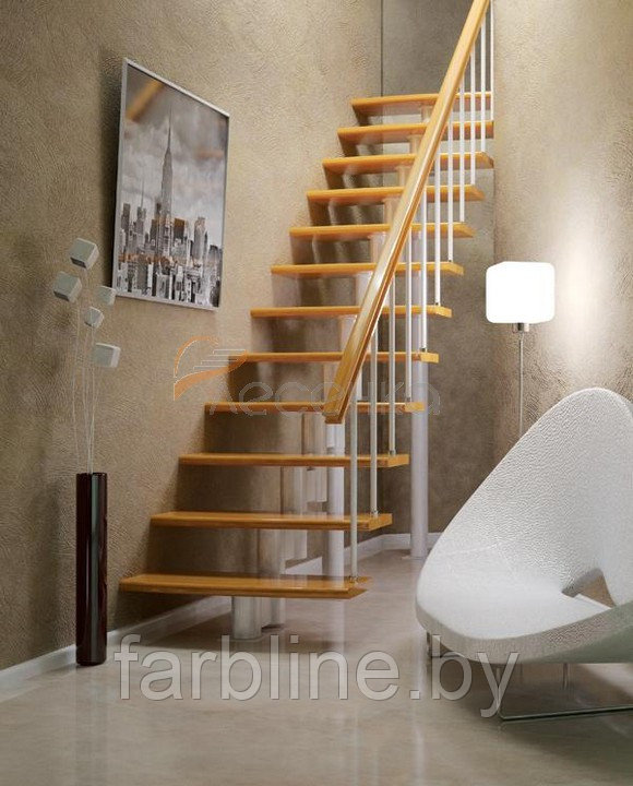 Модульная лестница, лестница в дом на 13 ступеней