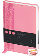 Ежедневник недатированный А5 Berlingo Vivella Prestige, 160 листов, обложка - кожзам, розовый