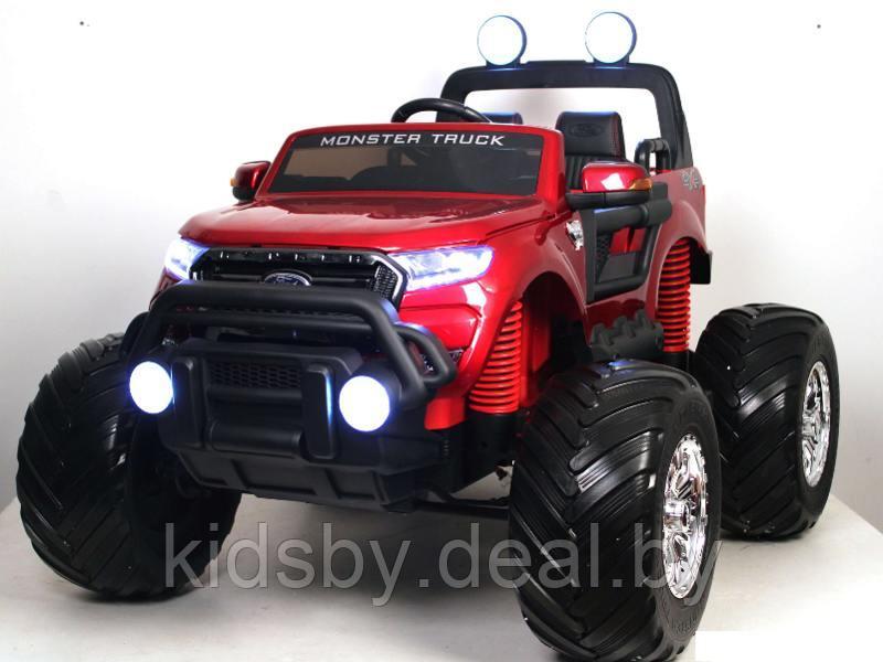 Детский электромобиль RiverToys Ford Ranger Monster Truck 4WD DK-MT550 (вишневый) глянец лицензия