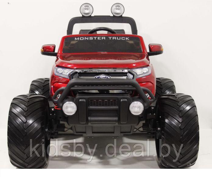 Детский электромобиль RiverToys Ford Ranger Monster Truck 4WD DK-MT550 (вишневый) глянец лицензия - фото 2 - id-p20451132