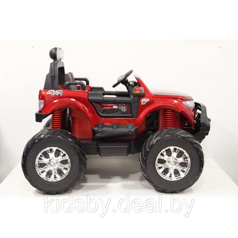 Детский электромобиль RiverToys Ford Ranger Monster Truck 4WD DK-MT550 (вишневый) глянец лицензия - фото 5 - id-p20451132