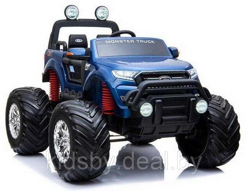 Детский электромобиль RiverToys Ford Ranger Monster Truck 4WD DK-MT550 (синий) глянец Лицензия - фото 1 - id-p25099246