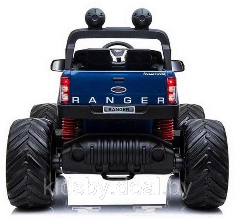 Детский электромобиль RiverToys Ford Ranger Monster Truck 4WD DK-MT550 (синий) глянец Лицензия - фото 4 - id-p25099246