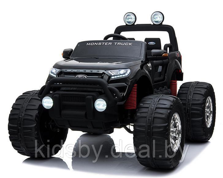 Детский электромобиль RiverToys Ford Ranger Monster Truck 4WD DK-MT550 (черный глянец) Лицензия - фото 1 - id-p25099247