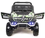 Детский электромобиль RiverToys Mercedes-Benz Unimog Concept P555BP 4WD (камуфляж) полноприводный двухместный, фото 3