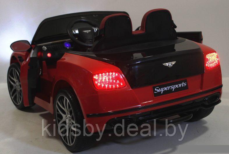 Детский электромобиль RiverToys Bentley Continental Supersports JE1155 (красный/черный) Лицензия двухместный - фото 6 - id-p25908670