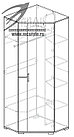 Угловой шкаф ШУ-02 Юнона-2 - Венге / Дуб молочный, фото 3