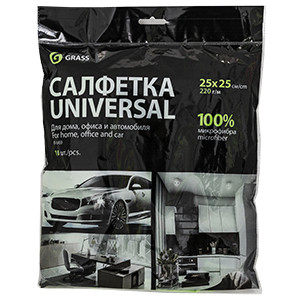 Салфетка микрофибра 220 г/м 25*25 (10шт)