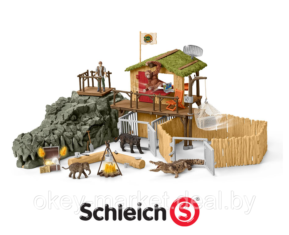 Набор Schleich Исследовательская станция джунглей 42350 - фото 1 - id-p112935103