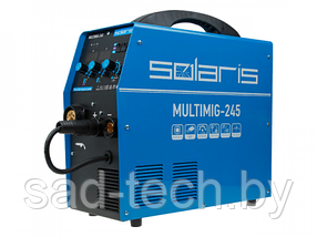 Полуавтомат сварочный Solaris MULTIMIG-245 (220В, MIG/FLUX/MMA/TIG, евроразъем, горелка 3 м, смена полярности,