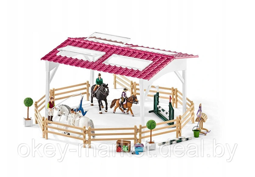 Игровой набор Schleich Школа верховой езды с лошадьми и наездниками 42389 - фото 4 - id-p112942300