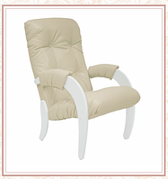 Кресло для отдыха модель 61 каркас Дуб шампань экокожа Орегон перламутр-106