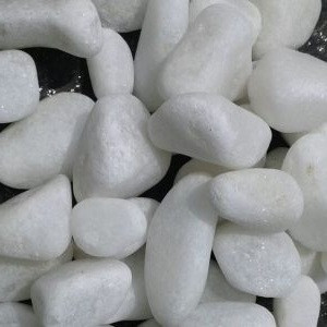 Декоративный природный натуральный камень галька / Snow white pebbles / Турция / 4-6 см.