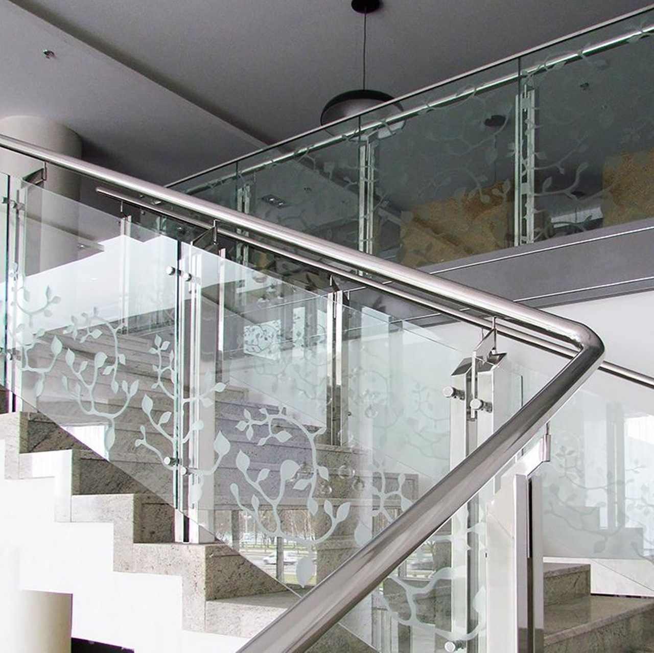 Ограждение для лестниц из стекла и нержавеющей стали - фото 9 - id-p6566071