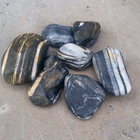 Декоративный камень галька природный натуральный / Black Angel pebbles / Турция / 4-6 см.