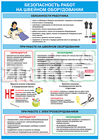 Плакат по охране труда Безопасность труда на швейном производстве