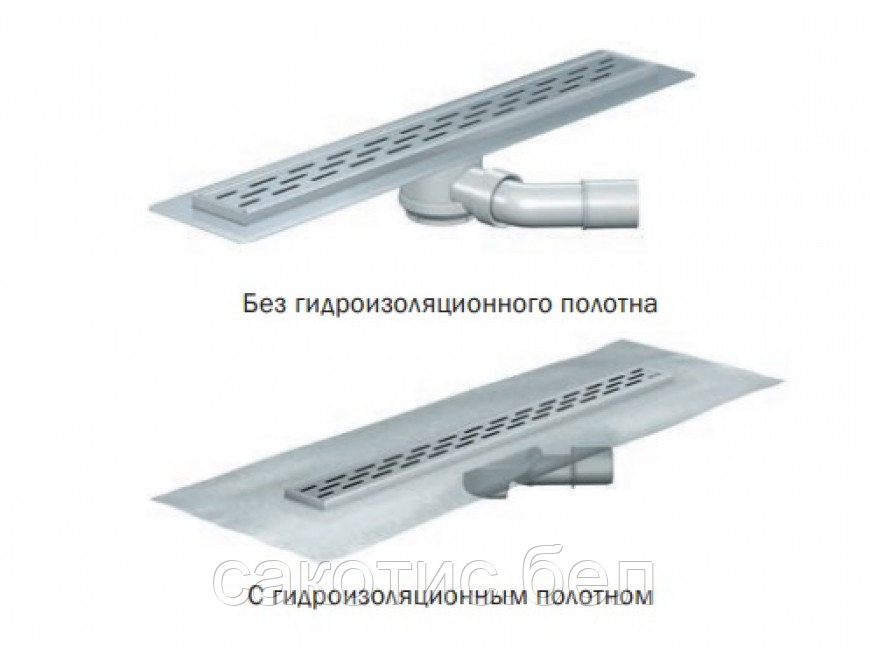 Душевой канал AСО ShowerDrain B-line с решеткой (с горизонтальным фланцем) - фото 2 - id-p112964661