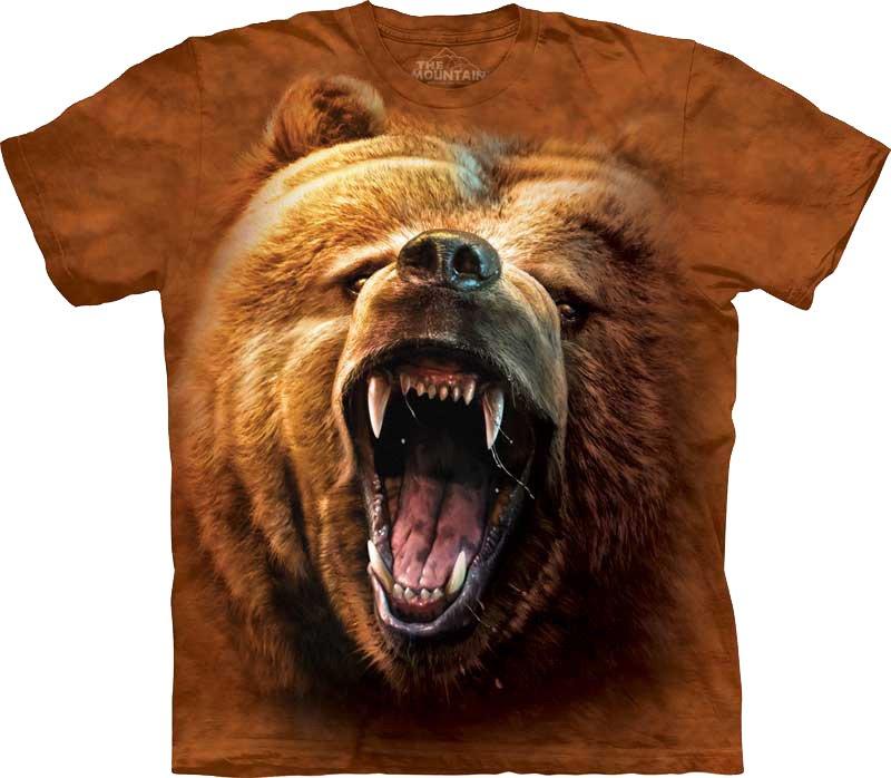 Медведь Гризли 3d футболки the mountain