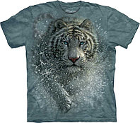 Тигр в брызгах 3d футболки the mountain