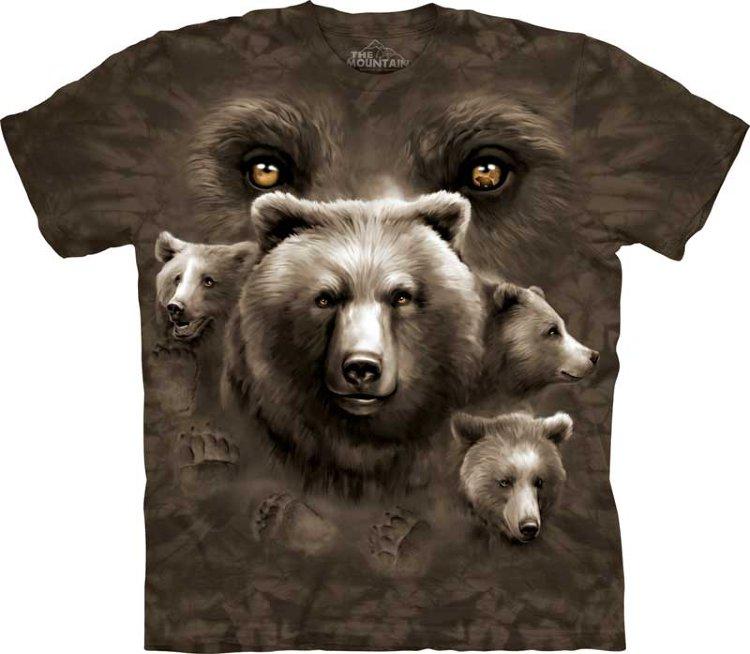 Глаза медведя 3d футболки the mountain