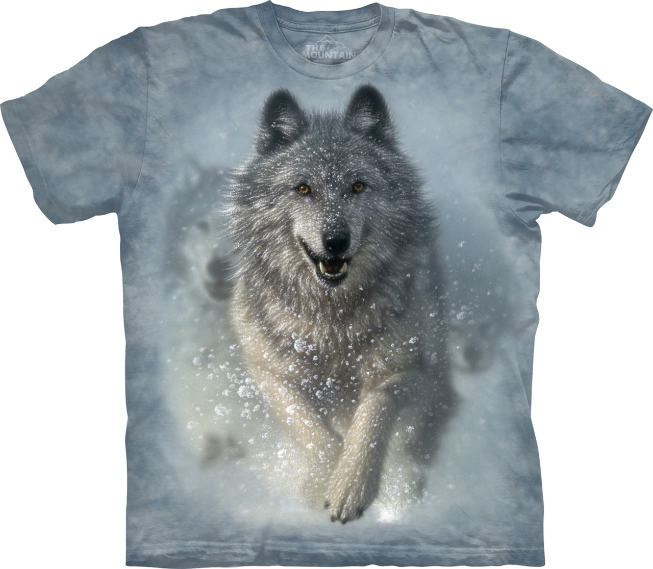 Волк в брызгах 3d футболки the mountain