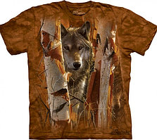 Волк в березах 3d футболки the mountain