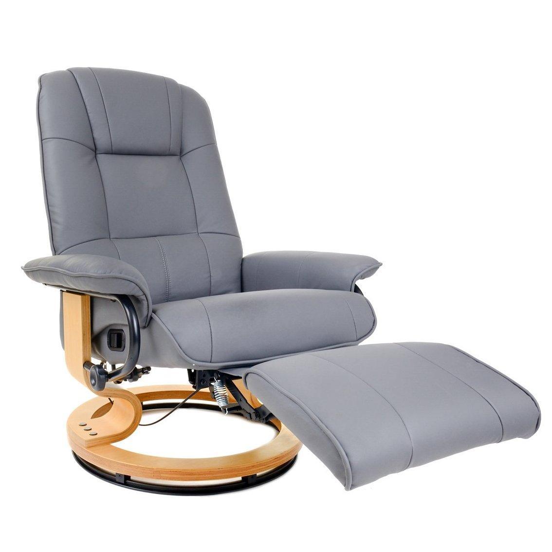 Кресло вибромассажное Calviano 2158 с подъемным пуфом и подогревом