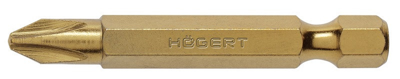 Биты PH2 50 мм, сталь S2, нитрид титана, 2 шт. HOEGERT HT1S392