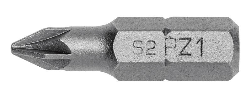 Биты PZ1 25 мм, сталь S2, PROFI, 5 шт. HOEGERT HT1S454