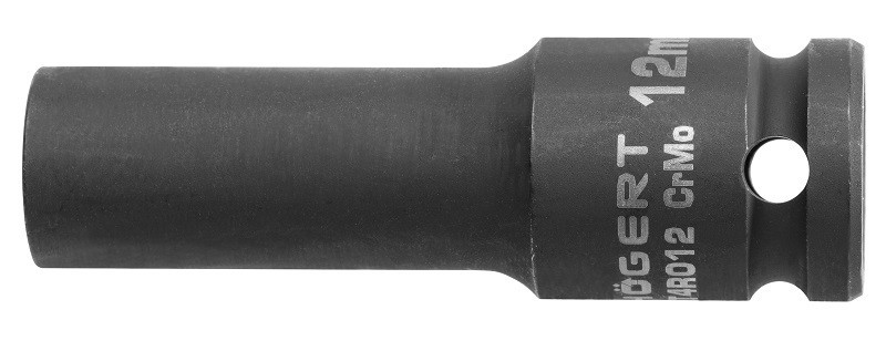 Головка торцевая ударная глубокая шестигранная 1/2", 12 мм, DIN 3121, CrMo HOEGERT HT4R012