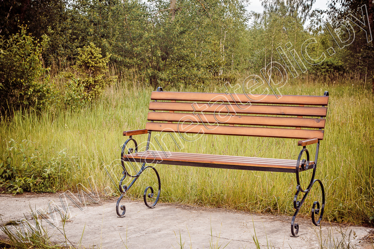 Деревянные кованные скамейки для дома и дачи премиум. Доставка по РБ. Рассрочка. - фото 3 - id-p112987429