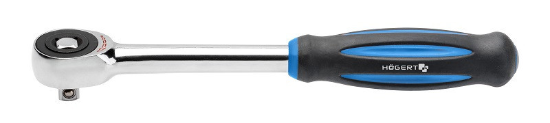 Трещотка 1/2", 72T, сталь CrMo, с крутящейся ручкой HOEGERT HT1R372