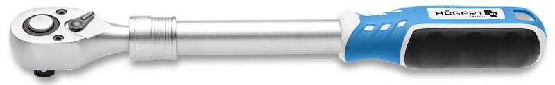 Трещотка телескопическая с кнопкой 1/2", 72 зубца HOEGERT HT1R342