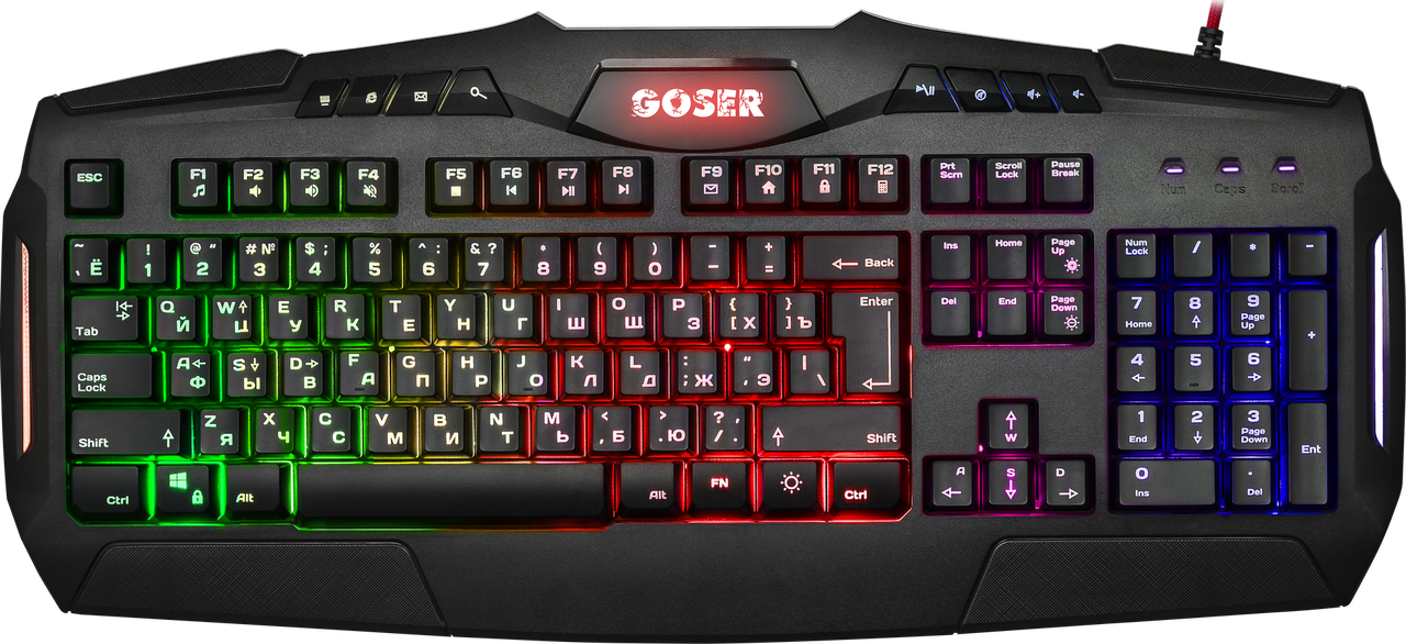 Проводная игровая клавиатура Defender Goser GK-772L RU,RGB подсветка,19 Anti-Ghost