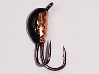 Мормышка вольфрамовая "Коза" медь 2.5 мм, 0.25 гр.