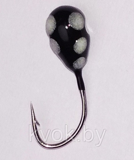 Мормышка вольфрамовая "Капля" черная 3.5 мм, 0.54 гр. - фото 1 - id-p112996200
